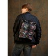 Чоловічий рюкзак ролл Sambag  RollTop KZN чорний принт "Abstract"