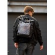 Мужской рюкзак Sambag RollTop Hacking  черный принт "illusion"