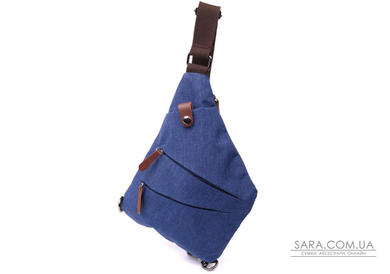 Модная мужская сумка через плечо из текстиля Vintage 22199 Синий