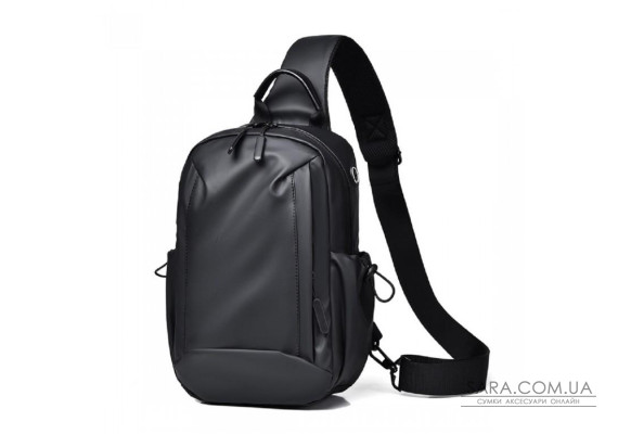Текстильна сумка слінг чорного кольору Confident ATN02-S039A