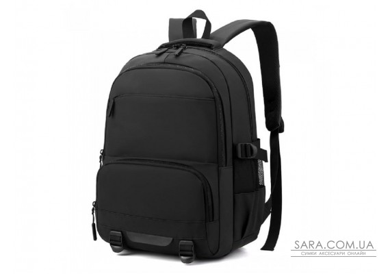 Місткий текстильний чорний рюкзак Confident ANT02-6656A