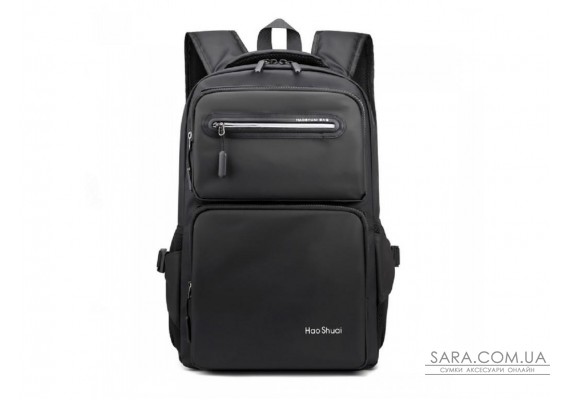 Текстильний чорний рюкзак Confident AT08-3408A