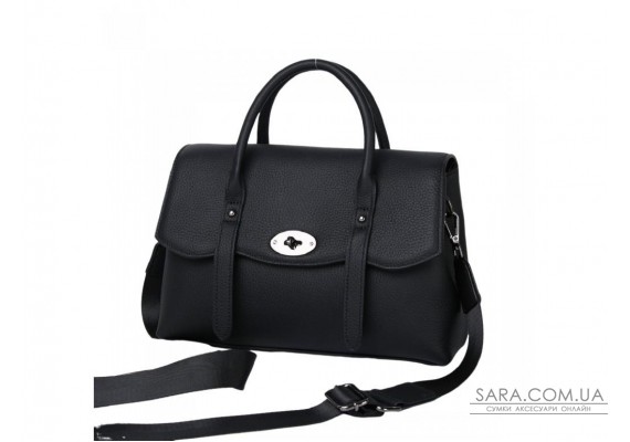 Классическая женская кожаная черная сумка Olivia Leather B24-W-8329A