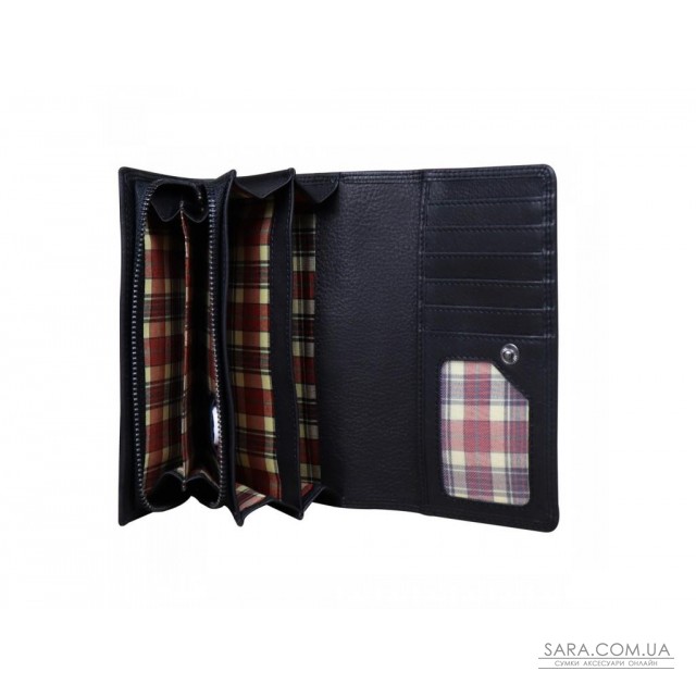 Шкіряний чорний гаманець Tavinchi R-P-5190A недорого