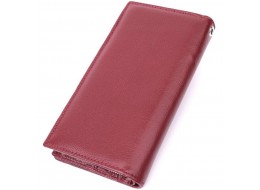 Сучасний гаманець-клатч для стильних жінок із натуральної шкіри ST Leather 22534 Бордовий