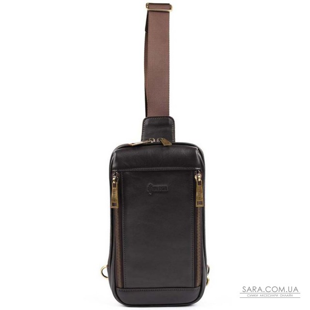 Мужская сумка бизнес слинг, деловой стиль TARWA GC-1536-4lx коричневая Мужская сумка бизнес слинг, деловой стиль TARWA GC-1536-4lx коричневая
