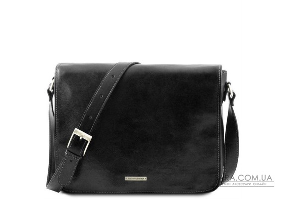 Чоловічий шкіряний месенджер Tuscany Leather Messenger Double Tl90475