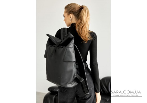 Жіночий рюкзак ролл Sambag  RollTop KZN чорний