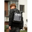 Мужской рюкзак Sambag RollTop Hacking черный принт"Zebra"