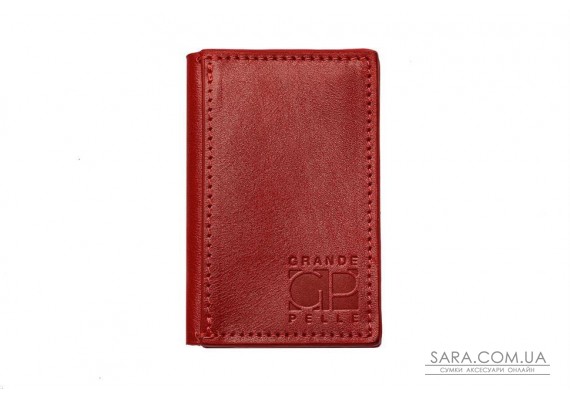 CardCase cartolina, глянець, червоний Grande Pelle 303660