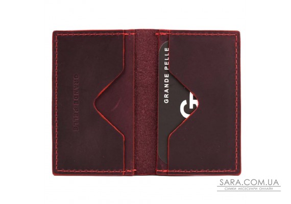 Кард-кейс Grande Pelle CardCase Cartolina 303161 бордо