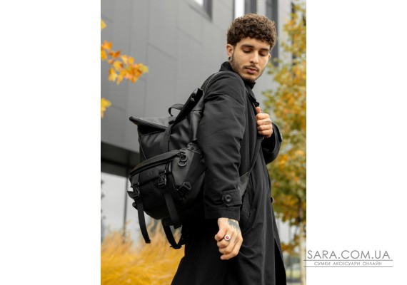 Мужской рюкзак ролл Sambag RollTop Double черный