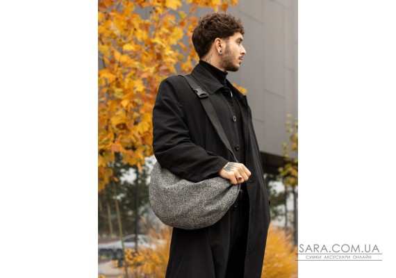 Мужская сумка Sambag HOBO Bag-glove тканевая серая