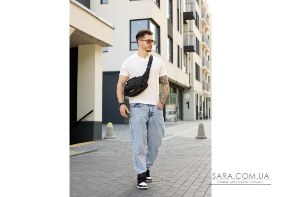 Сумка через плече бананка Sambag Flex Pro чорна