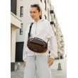 Сумка через плечо женская бананка Sambag Flex шоколад