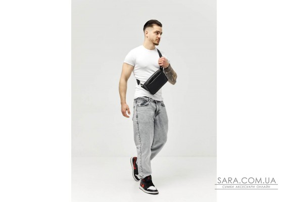 Чоловіча сумка бананка Sambag Harvi чорна