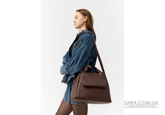Жіноча спортивна сумка Sambag Vogue BKT шоколадна