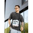 Чоловіча сумка через плече месенджер Sambag Makros принт "Leaves"