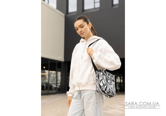 Женская сумка через плечо мессенджер Sambag Makros принт "Zebra"