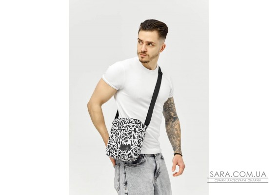 Чоловіча сумка через плече месенджер Sambag Makros принт "GRAPHITY"