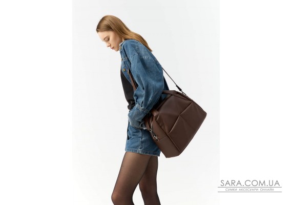 Жіноча спортивна сумка Sambag Vogue BQS шоколадна