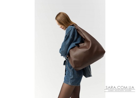 Жіноча сумка Sambag HOBO L шоколадна