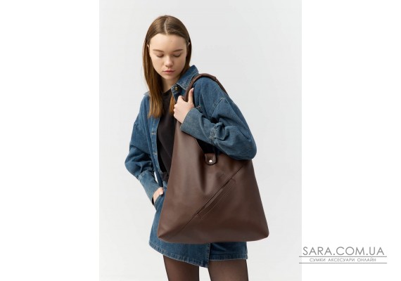 Жіноча сумка Sambag HOBO M шоколадна