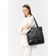 Сумка Sambag Shoper NOVA черная с крокодилом