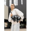 Большая женская поясная сумка бананка Sambag DynamicDart тканевая с принтом