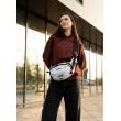 Сумка через плечо женская бананка Sambag Flex Pro принт "Square"