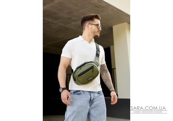 Сумка через плече бананка Sambag Flex хакі