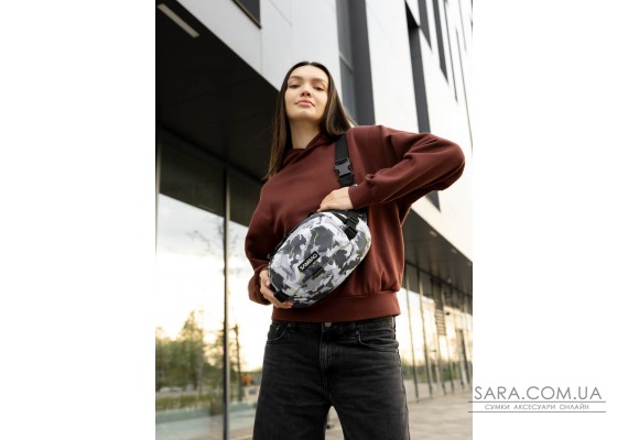 Сумка через плечо женская бананка Sambag Flex Pro принт"SPOT"