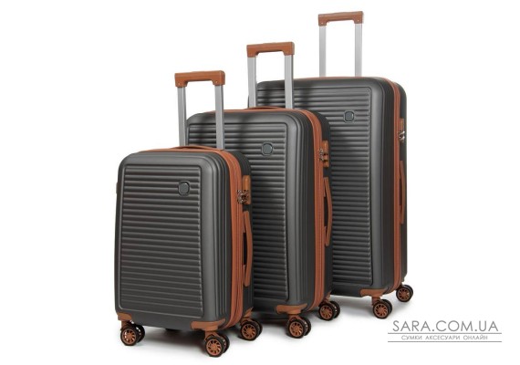 Дорожная Чемодан 31 ABS-пластик FASHION A12 dark-grey