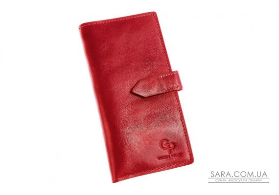 Портмоне, красное женское с хлястиком Grande Pelle 524660