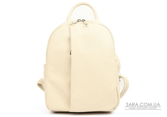 Шкіряний жіночий рюкзак бежевий Virginia Conti Italy - VC3964fbeige