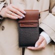 Мини сумка чехол для телефона, панч Grande Pelle 70372023 комбинированная