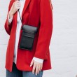 Мини сумка чехол для телефона, панч Grande Pelle 70371010 черная