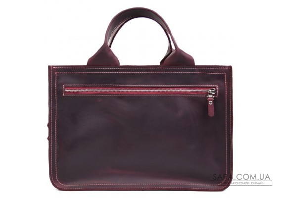 Сумка портфель кожаная для документом ноутбука LIMARY lim-380RW бордо