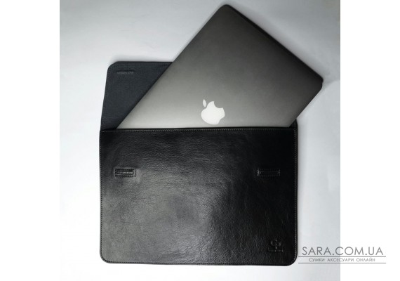 Шкіряний чохол для MacBook 13', чорний