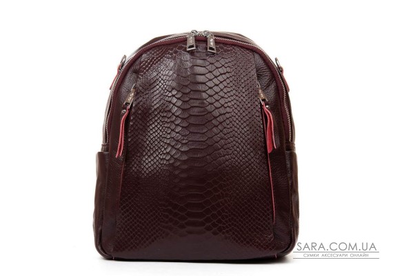 Сумка Шкіряна Жіноча Рюкзак ALEX RAI 8907-9 wine red