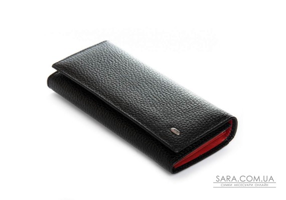 Гаманець BR Жіночий шкіра DR. BOND W1-V-4 black-red