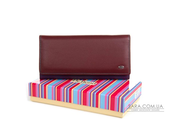 Гаманець Шкіряний Жіночий Rainbow DR. BOND WRS-501-2 wine red