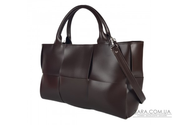 Сумка женская "Вега" натуральная кожа, цвет шоколад, гладкая Сумка женская "Вега" натуральная кожа, цвет шоколад, гладкая