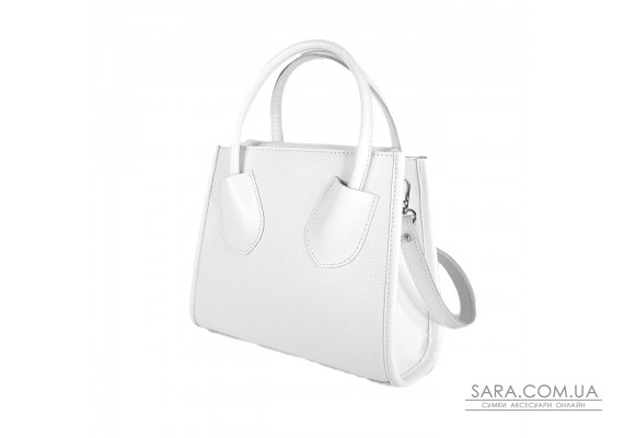 Сумка женская "Пинаколада" натуральная кожа, белая тиснение рептилия Сумка женская "Пинаколада" натуральная кожа, белая тиснение рептилия