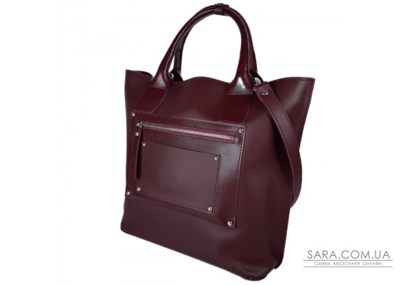 Сумка женская "Сиена" натуральная кожа, бургунди матовая Сумка женская "Сиена" натуральная кожа, бургунди матовая