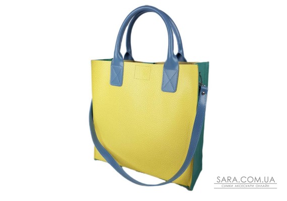 Сумка женская "ГАРДА" натуральная кожа, желтый/бирюза/оранжевый/голубой Сумка женская "ГАРДА" натуральная кожа, желтый/бирюза/оранжевый/голубой