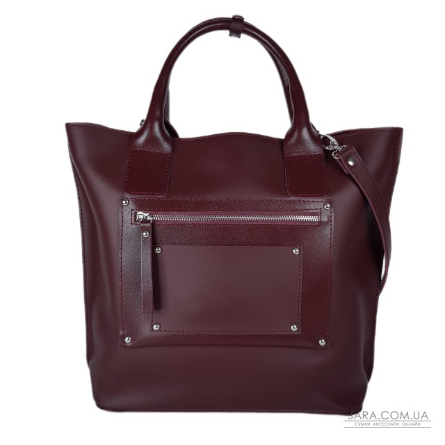 Сумка женская "Сиена" натуральная кожа, бургунди матовая Сумка женская "Сиена" натуральная кожа, бургунди матовая