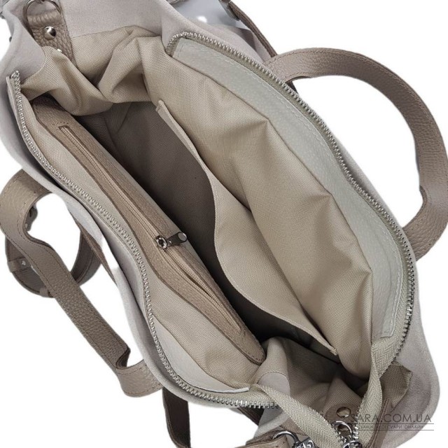 Сумка женская "Хлоя-плюс" натуральная кожа, бежевая (слоновая кость) флотарь/замш Сумка женская "Хлоя-плюс" натуральная кожа, бежевая (слоновая кость) флотарь/замш