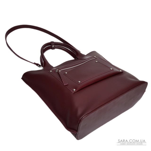Сумка женская "Сиена" натуральная кожа, бургунди матовая Сумка женская "Сиена" натуральная кожа, бургунди матовая