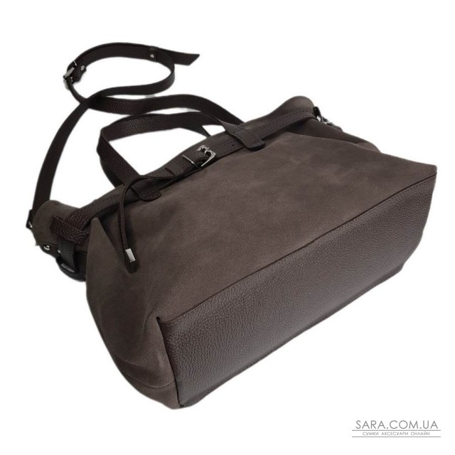 Сумка женская "Хлоя-плюс" натуральная кожа, коричневая (капучино) флотарь/замш Сумка женская "Хлоя-плюс" натуральная кожа, коричневая (капучино) флотарь/замш